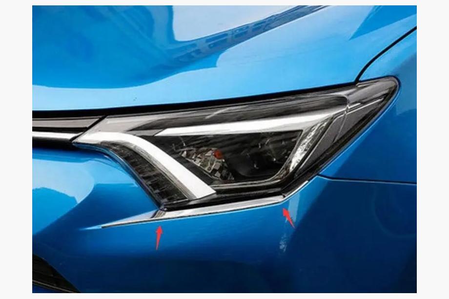 Toyota Rav 4 2013-2018 гг. Нижние Накладки на Фары Libao 2016-2018 (2 шт, пластик) Image