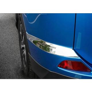 Хромированные накладки на задний бампер и крышку багажника Libao 2016-2018 (3 шт, нерж сталь) Toyota Rav 4 2013-2018 гг. фото 3