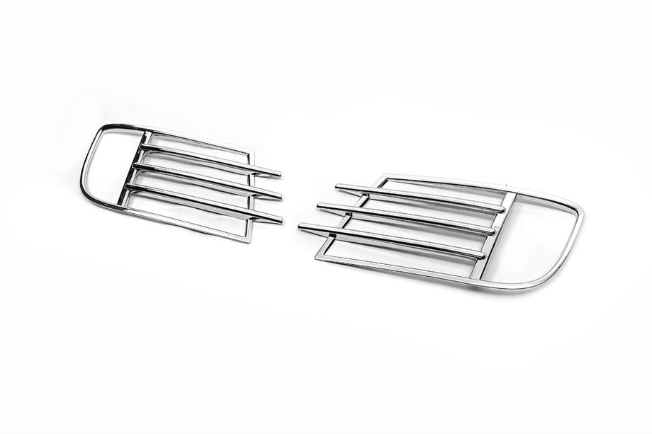 Volkswagen Tiguan 2007-2016 гг. Хромированные накладки на противотуманные фары Libao 2011-2016 для Aziat (2 шт, пластик) Фото 3