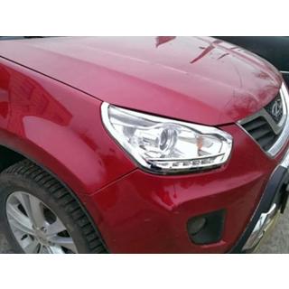 Накладки на фары Libao 2010-2014 (2 шт, пластик) Chery Tiggo 1 2005-2016 гг. фото 3