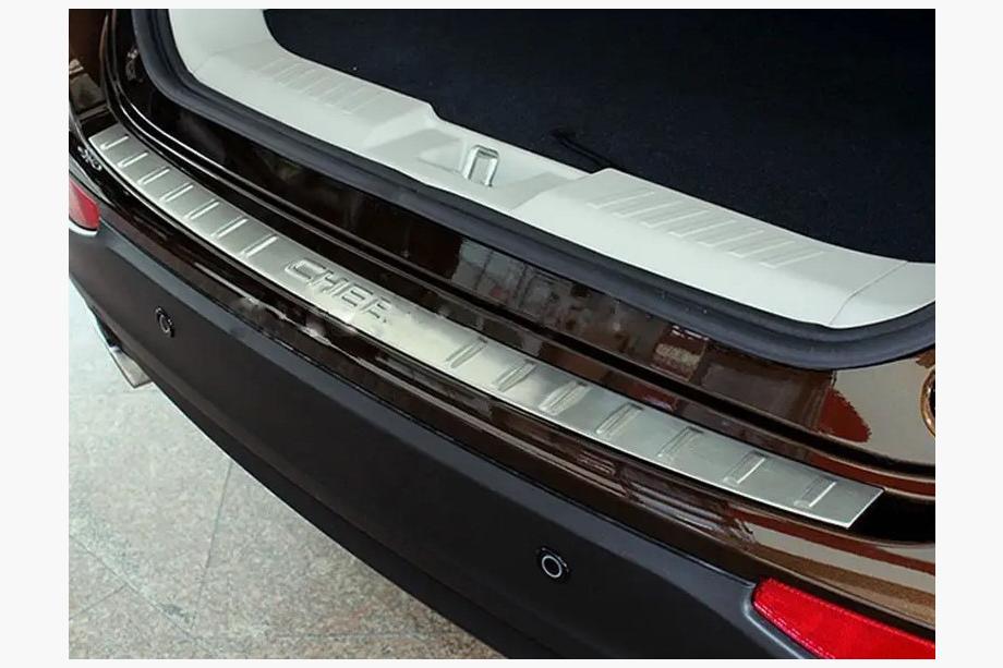 Chery Tiggo 5 2013- гг. Накладка на задний бампер Libao нержавейка Image