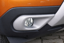 Dacia Duster 2018-2024 гг. Накладки на противотуманные фары (ABS, серые) фото 1
