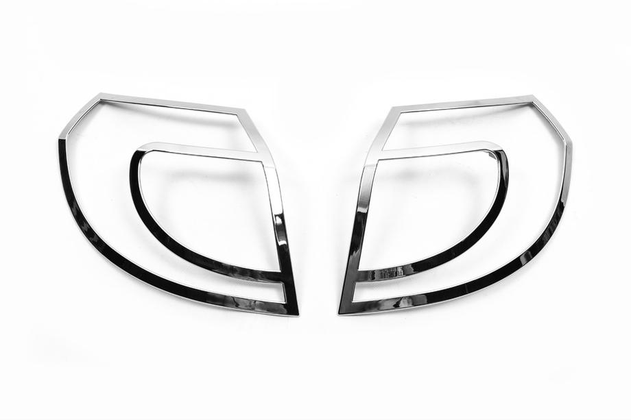 Geely Emgrand X7 2011- гг. Хромированные накладки на задние фонари Libao (2 шт., пластик) Image