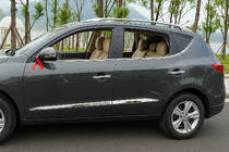 Geely Emgrand X7 2011- гг. Дверные молдинги Libao (4 шт, пластик) фото 1