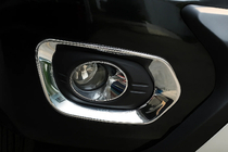 GreatWall Haval H6 2011- гг. Хромированные накладки на противотуманные фары Libao 2012+ (2 шт, пластик) фото 2