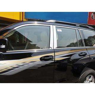 Полный комплект хромированных окантовок стекол Toyota Land Cruiser Prado 150 2009-2023 гг. фото 2