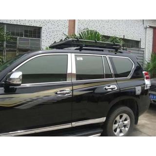 Полный комплект хромированных окантовок стекол Toyota Land Cruiser Prado 150 2009-2023 гг. фото 1