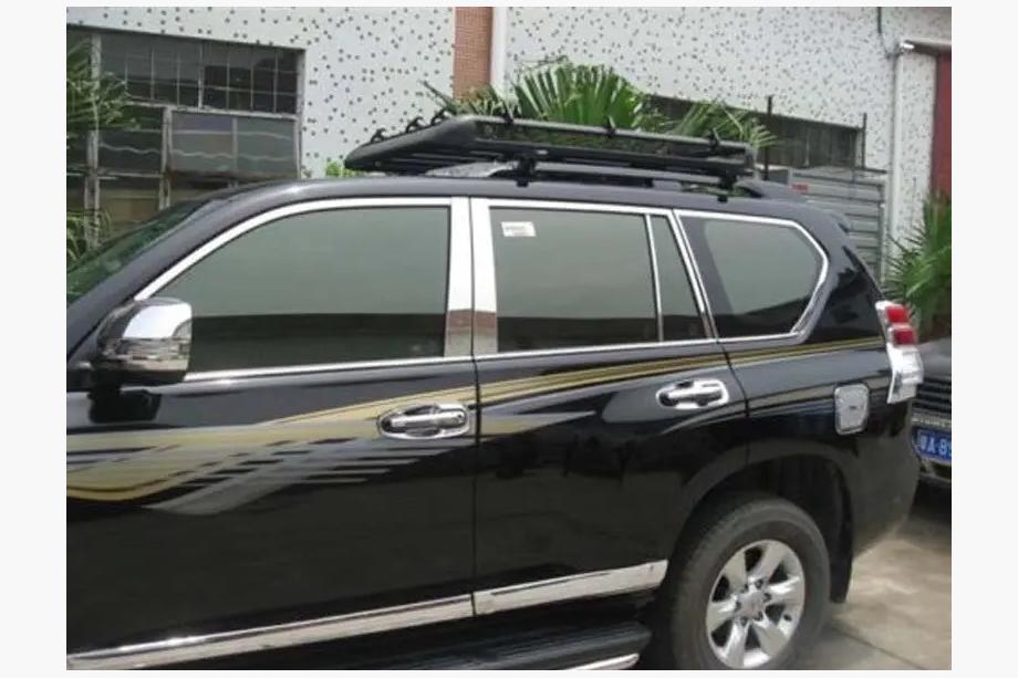 Toyota Land Cruiser Prado 150 2009-2023 гг. Полный комплект хромированных окантовок стекол Image