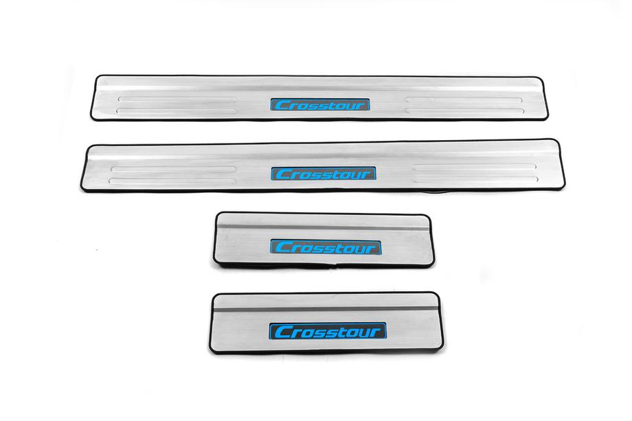 Honda Crosstour 2009-2015 гг. Накладки на пороги Libao LED нержавейка Фото 2