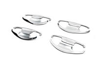 Hyundai Santa Fe 3 2012-2018 гг. Хромированные накладки под ручки (4 шт, ABS) фото 2