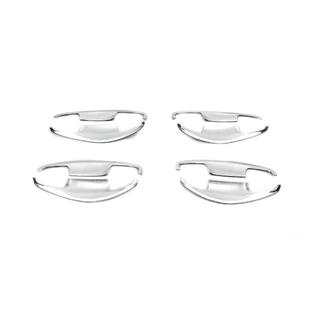 Хромированные накладки под ручки (4 шт, ABS) Hyundai Santa Fe 3 2012-2018 гг. фото 1