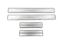 Toyota Rav 4 2013-2018 гг. Накладки на пороги Libao (4 шт, нержавейка) фото 1