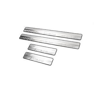 Накладки на пороги Libao (4 шт, нержавейка) Toyota Rav 4 2013-2018 гг. фото 2