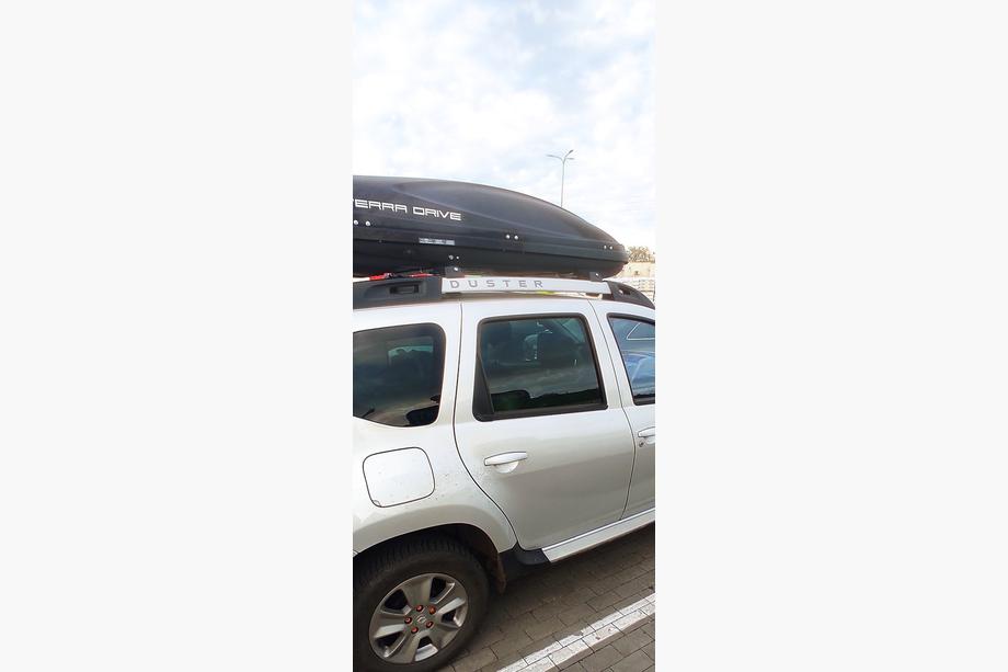 Renault Duster 2008–2017 гг. Поперечины на рейлинги с замком Skybar V1 (2014-2018, 2 шт) 2014-2018, Черный Фото 4