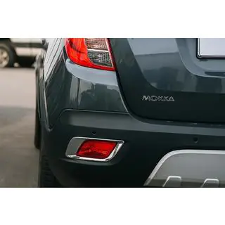 Накладки на задние противотуманные фары Libao (2 шт, пластик) Opel Mokka 2012-2021 гг. фото 1