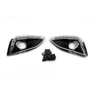 Вставки Противотуманных Фар (2 шт, с LED) Hyundai IX-35 2010-2015 гг. фото 1