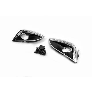 Вставки Противотуманных Фар (2 шт, с LED) Hyundai IX-35 2010-2015 гг. фото 2