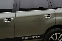 Subaru Forester 2013-2018 гг. Хром накладки под ручки Libao (4 шт, пластик) фото 1