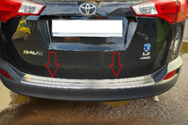Toyota Rav 4 2013-2018 гг. Накладка на багажник Libao V1 (2013-2016, нержавейка) фото 1