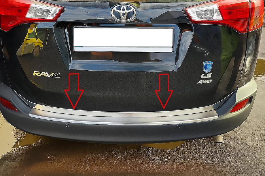 Toyota Rav 4 2013-2018 гг. Накладка на багажник Libao V1 (2013-2016, нержавейка) Image