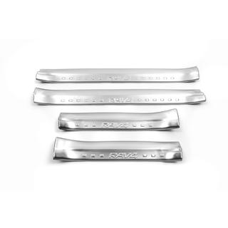 Накладки на внутренние пороги из нержавейки Libao (4 шт) Toyota Rav 4 2013-2018 гг. фото 1