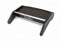 Renault Trafic 2001-2015 гг. Полка на торпедо (2010-2014, Черная с красной строчкой) фото 1