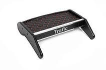 Renault Trafic 2001-2015 гг. Полка на торпедо (2010-2014, Черная с красной строчкой) фото 3