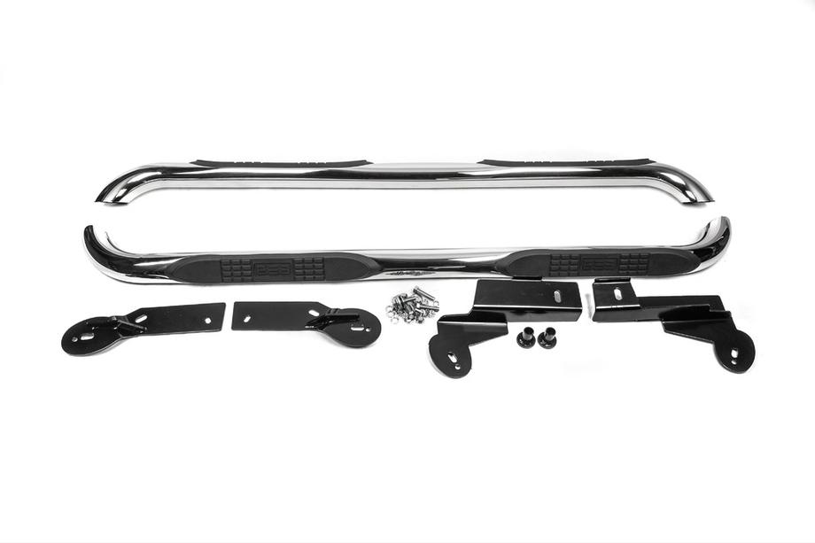Toyota Rav 4 2006-2013 гг. Боковые трубы для длинной базы L 169,5 см (76мм, 2 шт, нержавейка) Фото 2