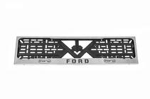 Форд Рамка номерного знака хром Ford (1 шт, нержавеющая сталь) фото 1
