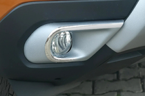 Renault Kangoo/Express 2021- гг. Накладки на противотуманные фары (2 шт, нержавейка) фото 1