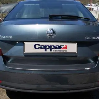 Накладка на Задний Бампер EuroCap (SD, ABS) Skoda Octavia III A7 2013-2019 гг. фото 4