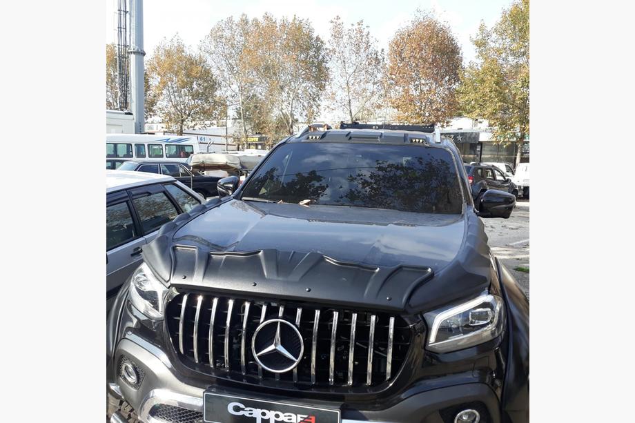 Mercedes X class 2017-2020 гг. Комплект накладок на капот DRAGON (3 шт) Фото 4