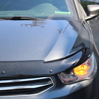 Дефлектор капота (EuroCap) Citroen C-Elysee 2013-2022 гг. фото 3