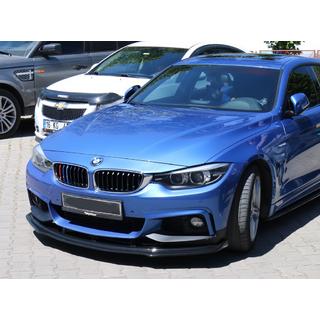 BMW F32 Накладка на передний бампер ЛИП для М-Sport (черная)