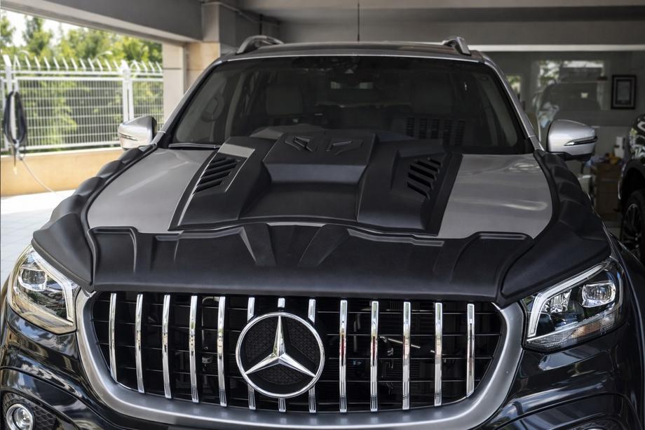 Mercedes X class 2017-2020 гг. Накладка на капот (ABS) Image