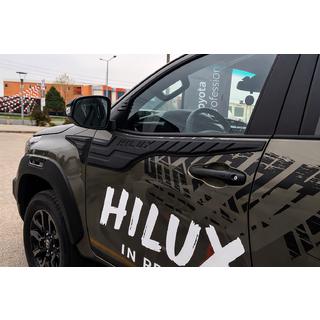 Верхние молдинги на двери (4 шт, ABS) Toyota Hilux 2015- гг. фото 1