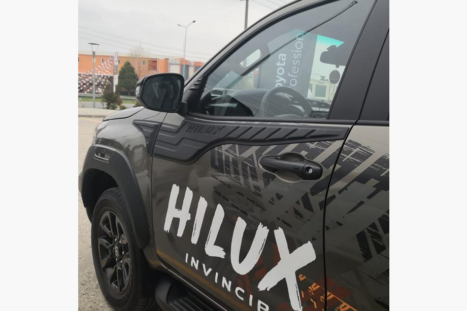 Toyota Hilux 2015- гг. Верхние молдинги на двери (4 шт, ABS) Фото 7