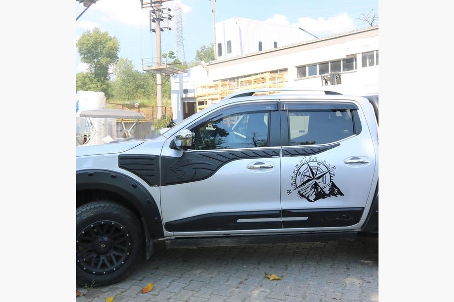 Nissan Navara/NP300 2016- гг. Верхние молдинги на двери (6 шт, ABS) Фото 3