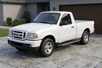 Ford Ranger 2002-2006 гг. Боковые Подножки Duru (2 шт., Алюминий) фото 1