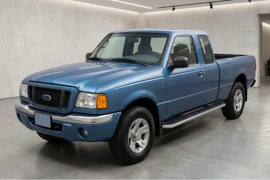 Ford Ranger 2002-2006 гг. Боковые Подножки Maydos V1 (2 шт., Алюминий и Нержавейка) Image