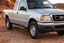 Ford Ranger 2002-2006 гг. Боковые пороги Bosphorus Grey (2 шт., алюминий) фото 1