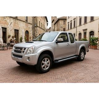 Боковые Подножки Vision New Черные (2007-2012, 2 шт., Алюминий) Isuzu D-Max 2002-2011 гг. фото 1