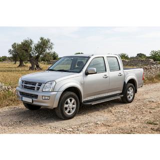 Боковые Подножки Bosphore Grey (2007-2012, 2 шт., Алюминий) Isuzu D-Max 2002-2011 гг. фото 1