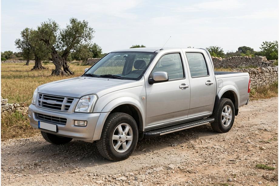Isuzu D-Max 2002-2011 гг. Боковые Подножки Bosphore Grey (2007-2012, 2 шт., Алюминий) Image
