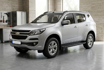Chevrolet Trailblazer 2012-2019 гг. Боковые Подножки Allmond Black (2 шт., Алюминий) фото 1