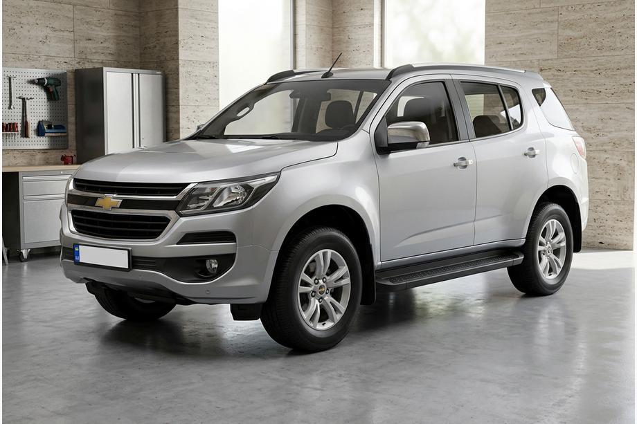 Chevrolet Trailblazer 2012-2019 гг. Боковые Подножки Allmond Black (2 шт., Алюминий) Image