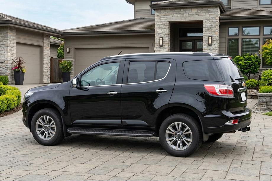 Chevrolet Trailblazer 2012-2019 гг. Боковые пороги Bosphorus Black (2 шт., алюминий) Image