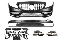 Mercedes C-сlass W205 2014-2021 гг. Комплект обвеса с диффузором V1 (AMG C63-design 2014-2018) фото 1