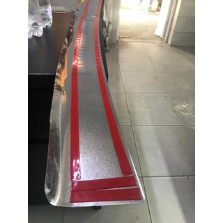 РАСПРОДАЖА! Накладка на задний бампер с загибом (Carmos, нержавеющая сталь) Volkswagen T5 Transporter 2003-2010 гг. фото 2