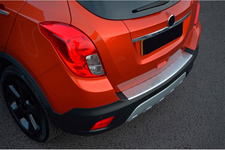Opel Mokka 2012-2021 гг. Накладка на задний бампер OmsaLine (2012-2016, нержавейка) Фото 2